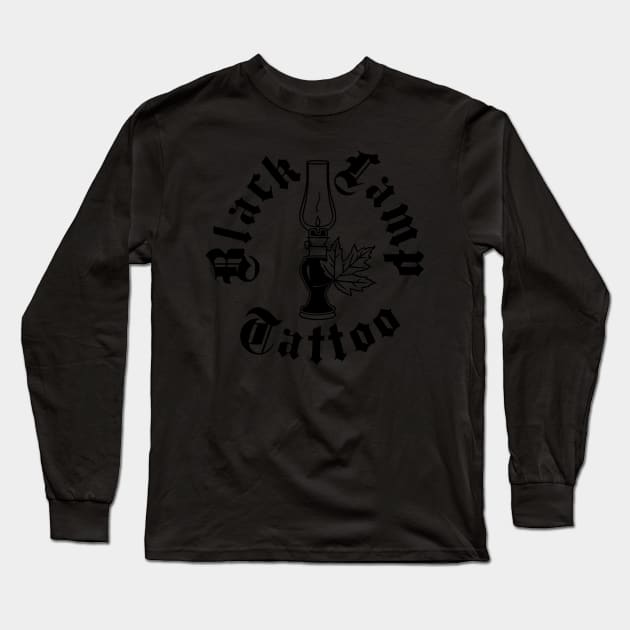 Black Lamp Logo Long Sleeve T-Shirt by Black Lamp Tattoo